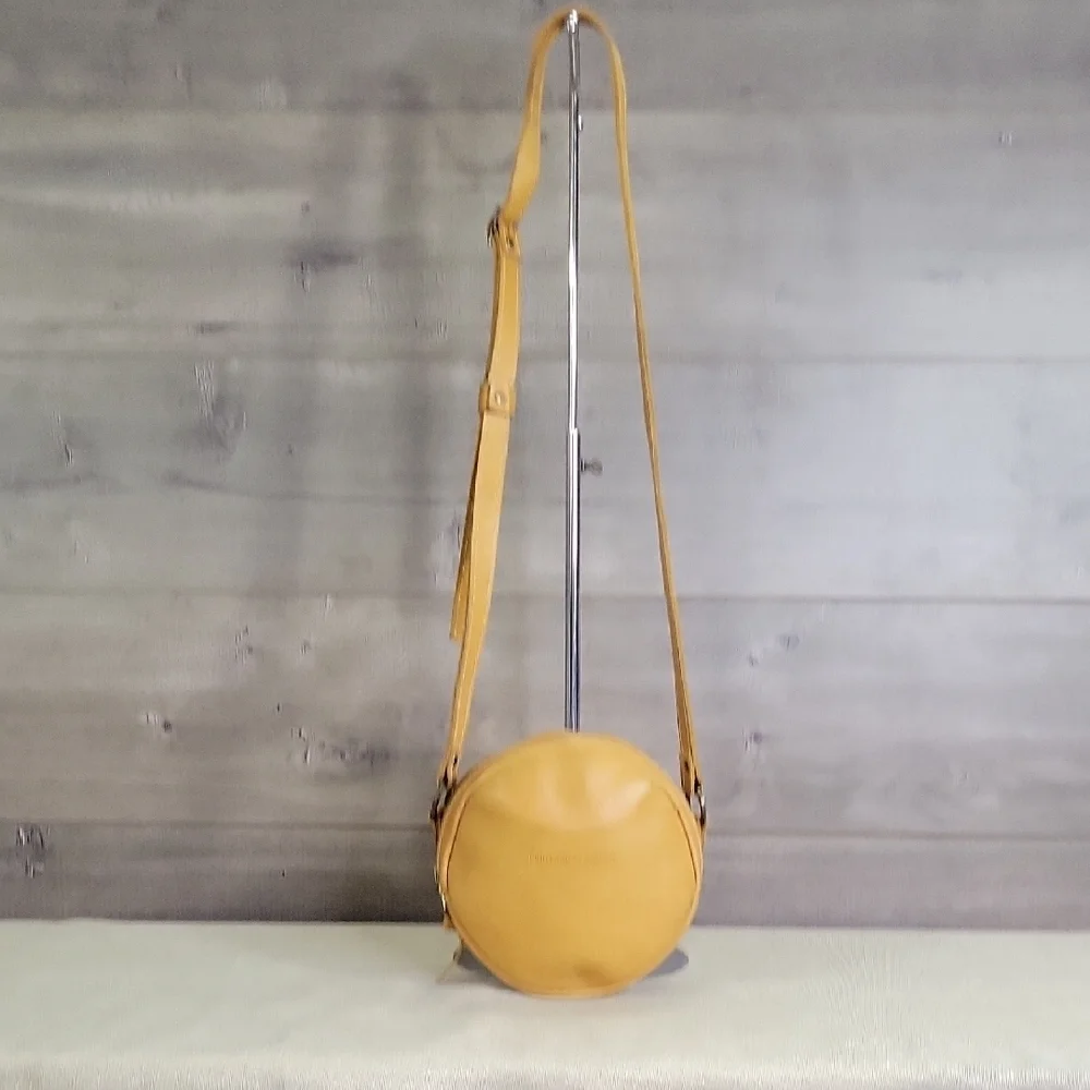 Portland Leather  Round Tan  Crossbody Bag